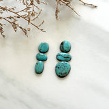 Small Sky Blue Mixed Blue Moon Turquoise, Set of 6 Background