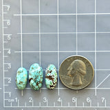 Small Sky Blue Oval Namtso Lake Turquoise, Set of 3 Dimensions