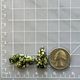 Small Yellow Teardrop Treasure Mountain Turquoise, Set of 4 Dimensions