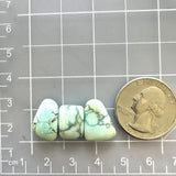 Small Faint Blue Mixed Sonora Turquoise, Set of 3 Dimensions