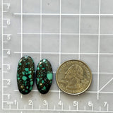 Large Bamboo Green Oval Bamboo Mountain Turquoise, Set of 2 Dimensions