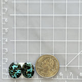 Small Ocean Blue Round Yungai Turquoise, Set of 2 Dimensions