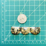 Large Pale Brown Half Moon Giraffe Turquoise, Set of 3 Dimensions