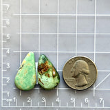 Medium Mint Green Teardrop Crescent Lake Variscite, Set of 2 Dimensions