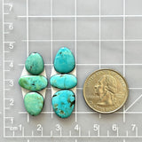 Small Sky Blue Mixed Mixed Turquoise, Set of 6 Dimensions