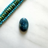 Large Ocean Blue Oval Ithaca Peak Turquoise Background