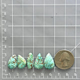 Medium Sky Blue Mixed Namtso Lake Turquoise, Set of 5 Dimensions