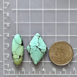 Large Sky Blue Mixed Wild Horse Turquoise, Set of 2 Dimensions