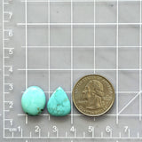 Small Sky Blue Mixed Kingman Turquoise, Set of 2 Dimensions