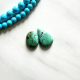 Small Sea Green Mixed Lone Mountain Turquoise, Set of 2 Background
