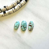 Small Sky Blue Oval Namtso Lake Turquoise, Set of 3 Background