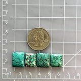 Small Sky Blue Square Yungai Turquoise, Set of 4 Dimensions