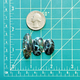 Medium Ocean Blue Mixed Yungai Turquoise, Set of 3 Dimensions