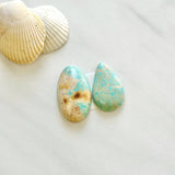 Large Sky Blue Mixed Royston Turquoise, Set of 2 Background