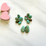 Small Mint Green Freeform Lone Mountain Turquoise, Set of 12 Background