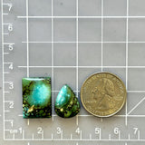 Large Bamboo Green Mixed Bamboo Mountain Turquoise, Set of 2 Dimensions