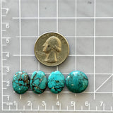 Medium Ocean Blue Oval Yungai Turquoise, Set of 4 Dimensions