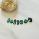 Small Ocean Blue Mixed Sonora Turquoise, Set of 7 Background
