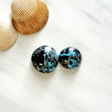 Large Sky Blue Round Blue Moon Turquoise, Set of 2 Background