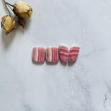 Medium Pink Mixed Rhodochrosite, Set of 4 Background