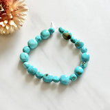 Sky Blue Fox Turquoise Smooth Nugget Beads Background