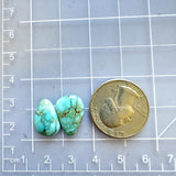 Small Sky Blue Teardrop Namtso Lake Turquoise, Set of 2 Dimensions