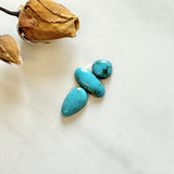 Small Sky Blue Mixed Kingman Turquoise, Set of 3 Background