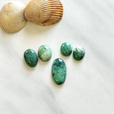 Small Mint Green Mixed Crescent Lake Variscite, Set of 5 Background
