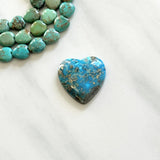Large Sky Blue Heart Ithaca Peak Turquoise Background