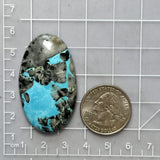 Large Sky Blue Oval Blue Moon Turquoise Dimensions