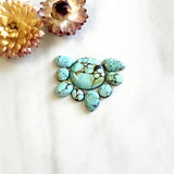 Small Faint Blue Mixed Treasure Mountain Turquoise, Set of 9 Background