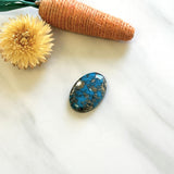 Large Ocean Blue Oval Ithaca Peak Turquoise Background