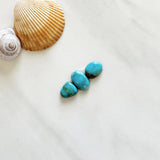 Small Sky Blue Freeform Kingman Turquoise, Set of 3 Background