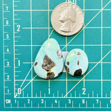 Large Lime Green Mixed Carico Lake Turquoise, Set of 2 Dimensions