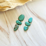 Small Sky Blue Mixed Kingman Turquoise, Set of 6 Background