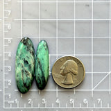 Large Sea Green Surfboard Crescent Lake Variscite, Set of 2 Dimensions