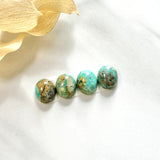 Small Sky Blue Oval Broken Arrow Variscite, Set of 4 Background