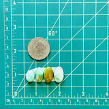 Small Mixed Mixed Royston Turquoise, Set of 4 Dimensions