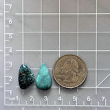 Small Ocean Blue Mixed Yungai Turquoise, Set of 2 Dimensions