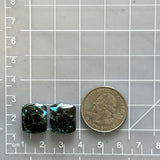 Medium Ocean Blue Barrel Blue Moon Turquoise, Set of 2 Dimensions