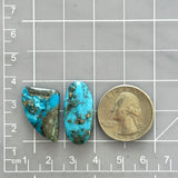 Large Sky Blue Mixed Ithaca Peak Turquoise, Set of 2 Dimensions