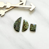 Small Bamboo Green Mixed Bamboo Mountain Turquoise, Set of 3 Background