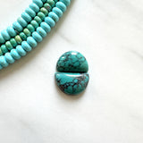 Small Ocean Blue Half Moon Yungai Turquoise, Set of 2 Background