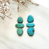 Small Sky Blue Mixed Mixed Turquoise, Set of 6 Background