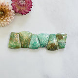 Large Mint Green Petal Crescent Lake Variscite, Set of 6 Background