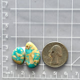 Medium Sky Blue Freeform Royston Turquoise, Set of 2 Dimensions