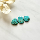 Small Sky Blue Freeform Pilot Mountain Turquoise, Set of 3 Background