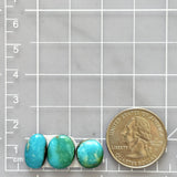 Small Sky Blue Freeform Kingman Turquoise, Set of 3 Dimensions