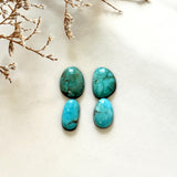 Small Mint Green Mixed Kingman Turquoise, Set of 4 Background