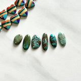 Small Mixed Mixed Tyrone Turquoise, Set of 6 Background